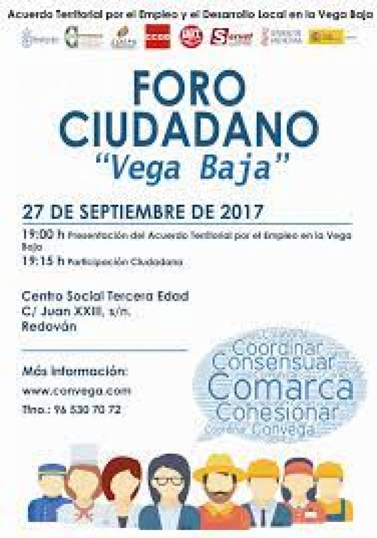 Redován acoge el "Foro Ciudadano de la Vega Baja"